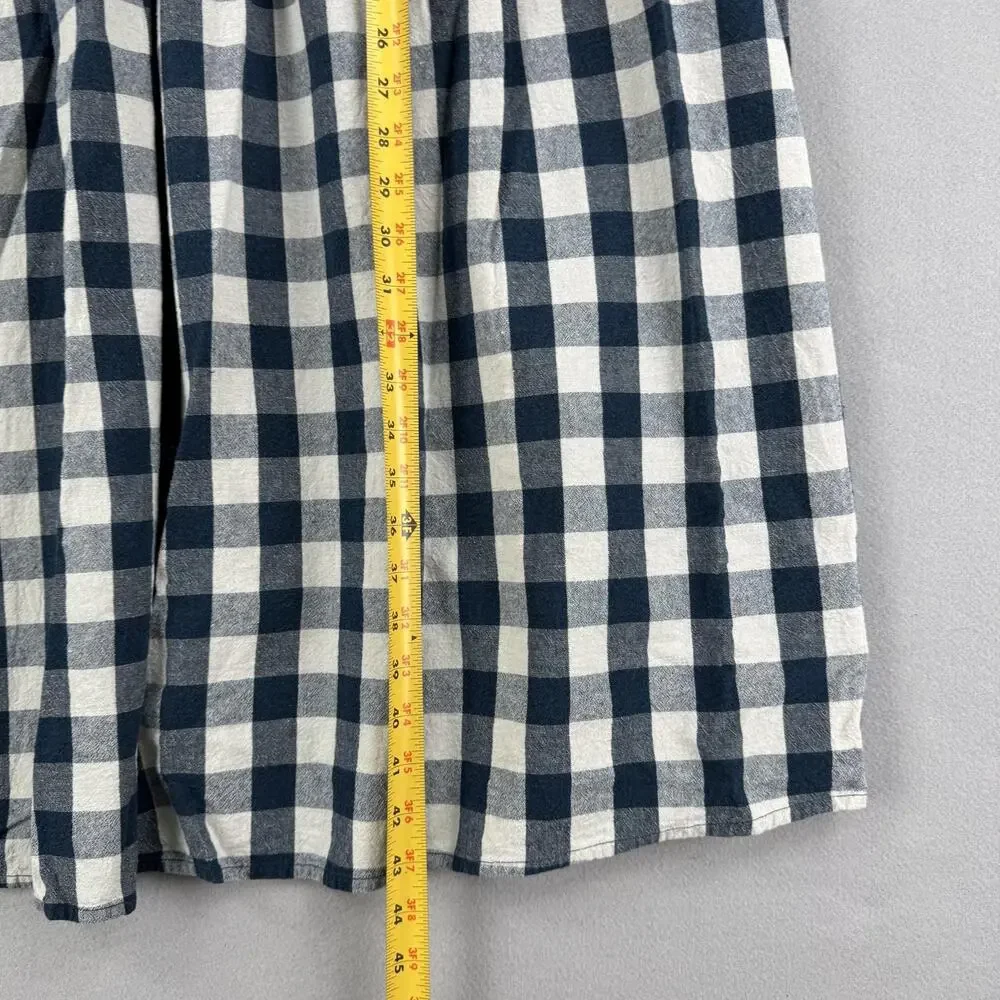 Gingham Dress Womens Small Blue White Sleeveless Fit Flare Midi Mommy & Me